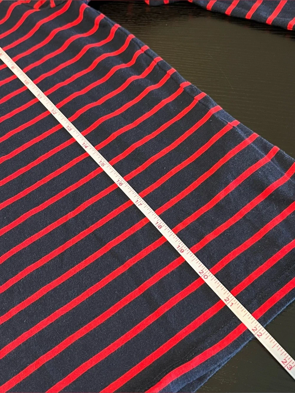 J. Crew Puff Sleeve Cotton Long Sleeve Shirt‎ Red Navy Blue Striped XS